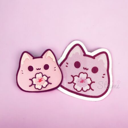 Blossom Gift  Kitty Bean Pin & Sticker
